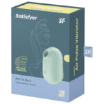 SATISFYER - STIMULATEUR ET VIBRATEUR DOUBLE AIR PULSE PRO TO GO 2 VERT – Image 5