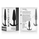 BLACK&SILVER - BOUCHON ANAL EN SILICONE HANSEL AVEC PETITE POIGNÉE – Image 5