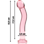 NEBULA SERIES BY IBIZA - MODÈLE 18 GODE EN VERRE BOROSILICATE ROSE 18.5 CM -O- 3.5 CM – Image 3