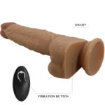 PRETTY LOVE - GODE EN SILICONE JONATHAN 3 VIBRATIONS + 3 MESURES DINSERTION TÉLÉCOMMANDE 21 CM – Image 4