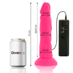 DIVERSIA - DILDO SOUPLE AVEC VIBRATION ROSE 23 CM -O- 4.3 CM – Image 2
