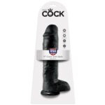 KING COCK - 11 GODE NOIR AVEC BOULES 28 CM – Image 2