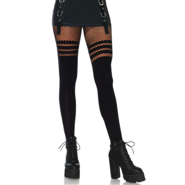 LEG AVENUE - PANTYHOUSE  RAYURES FISNHET