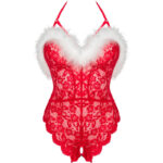LIVCO CORSETTI FASHION - BODY FEMME EN DENTELLE PÈRE NOËL S/M – Image 3