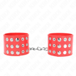 KINK - APPUI-POIGNETS AVEC BOUTON-PRESSION ROUGE RÉGLABLE 19-24 CM X 5,5 CM