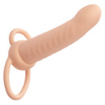 CALEXOTICS - MAXX DOUBLE PÉNÉTRATEUR NERVURÉ 10 VIBRATIONS FLESH – Image 2