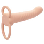 CALEXOTICS - MAXX DOUBLE PÉNÉTRATEUR NERVURÉ 10 VIBRATIONS FLESH – Image 3