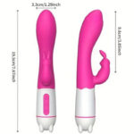 ARMONY - HAPPY VIBRATEUR & STIMULATEUR DE LAPIN FUCHSIA – Image 2
