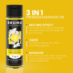 BRUMA - HUILE DE MASSAGE PREMIUM EFFET CHALEUR SAVEUR PINA COLADA 3 EN 1 - 100 ML – Image 4