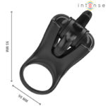 INTENSE - MABEL ANNEAU VIBRANT 10 VIBRATIONS AVEC STIMULATEUR DE CLITORIS NOIR – Image 5