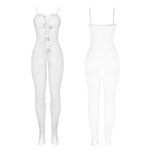 SUBBLIME - 951740 BODYSTOCKING RESILLE BLANCHE ENTREJAMBE AVEC NOEUDS TAILLE UNIQUE – Image 4