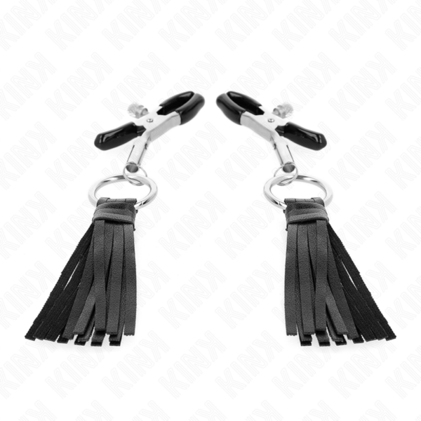 KINK - PINCES À TÉLÉMONS À PAMPONS EN CUIRETTE 6 CM