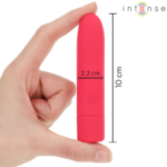 INTENSE - SYMONE BULLET VIBRANT RECHARGEABLE USB 8 VIBRATIONS ROUGE 10 X 2,2 CM – Image 4