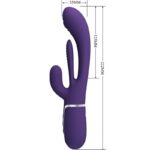 PRETTY LOVE - SHANIA TRIPLE RABBIT VIBRATEUR MULTIFONCTION VIOLET – Image 9