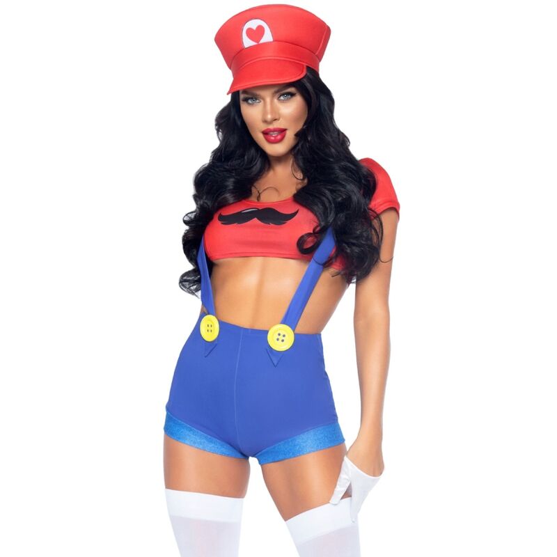 img_192680_fcdec083fef3cd8e35435d972bdce446_1 LEG AVENUE - COSTUME SEXY MARIO BROS ROUGE/BLEU M – Image 1