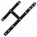 KINK - ANNEAU PÉNIS EN CUIR RÉGLABLE ET SANGLE DIVISEUR DE COUILLES – Image 4