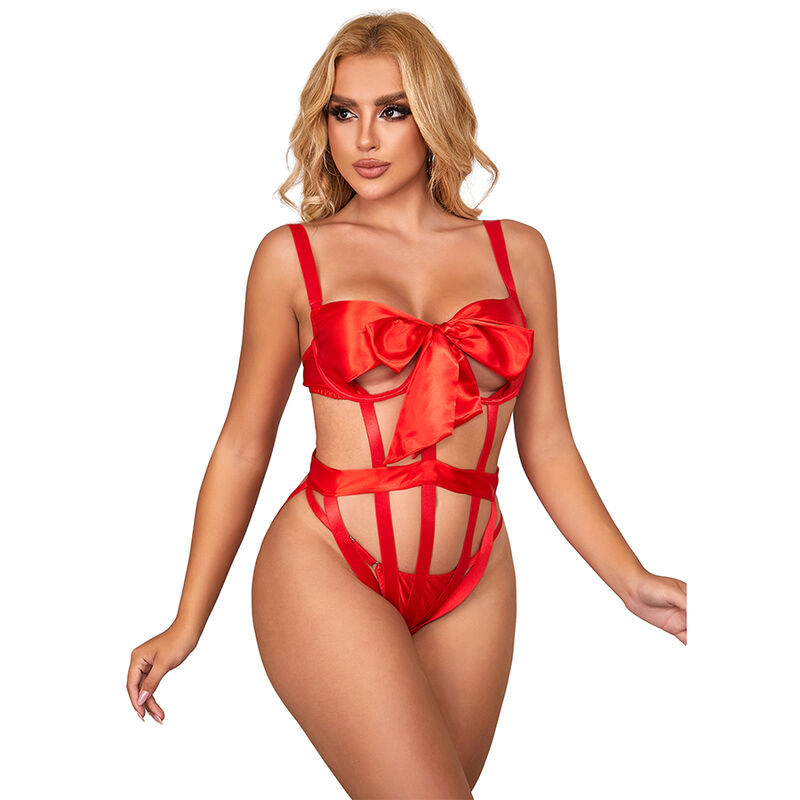 img_195161_c72d8ffa776af4b58738087f4f54137b_1 SUBBLIME - 954475 BODY SEXY AJOURÉ AVEC NOEUD ROUGE L/XL – Image 1