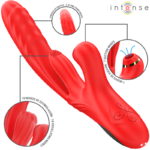 INTENSE - KAROL VIBRATEUR MULTIFONCTION POUSSÉE & STIMULATION & ASPIRATION ROUGE – Image 2