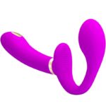PRETTY LOVE - THUNDERBIRD DOUBLE VIBRATEUR STRAP-ON TÉLÉCOMMANDE VIOLET – Image 3