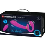 PRETTY LOVE - THUNDERBIRD DOUBLE VIBRATEUR STRAP-ON TÉLÉCOMMANDE VIOLET – Image 7