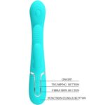 PRETTY LOVE - SHANIA TRIPLE RABBIT VIBRATEUR MULTIFONCTION 3 EN 1 BLEU – Image 8