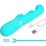 PRETTY LOVE - SHANIA TRIPLE RABBIT VIBRATEUR MULTIFONCTION 3 EN 1 BLEU – Image 9