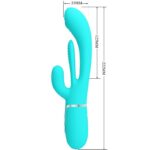 PRETTY LOVE - SHANIA TRIPLE RABBIT VIBRATEUR MULTIFONCTION 3 EN 1 BLEU – Image 7