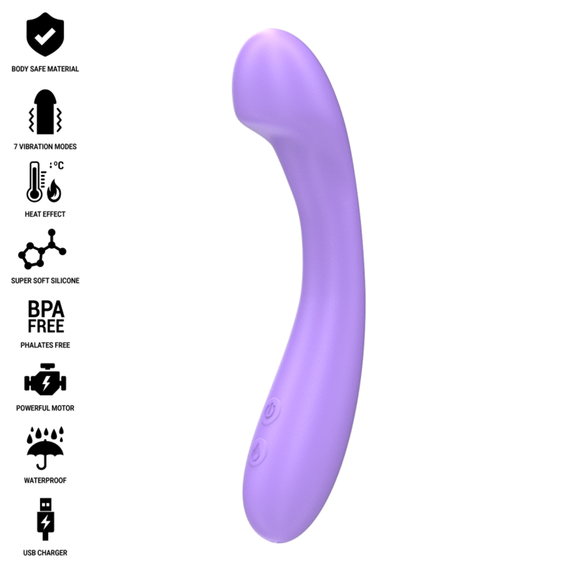 img_198439_a0be314a4e61373528854153942bd3b6_1 INTENSE - BECKY VIBRATEUR 19 CM CHAUFFANT 7 VIBRATIONS VIOLET – Image 1