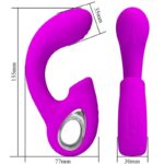 PRETTY LOVE - SIBEL VIBRATEUR POINT G + STIMULATEUR CLITORIS SIBEL 10 VIBRATIONS VIOLET – Image 5