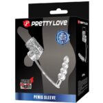 PRETTY LOVE - MANCHON PÉNIS AVEC PLUG ANAL TRANSPARENT – Image 6