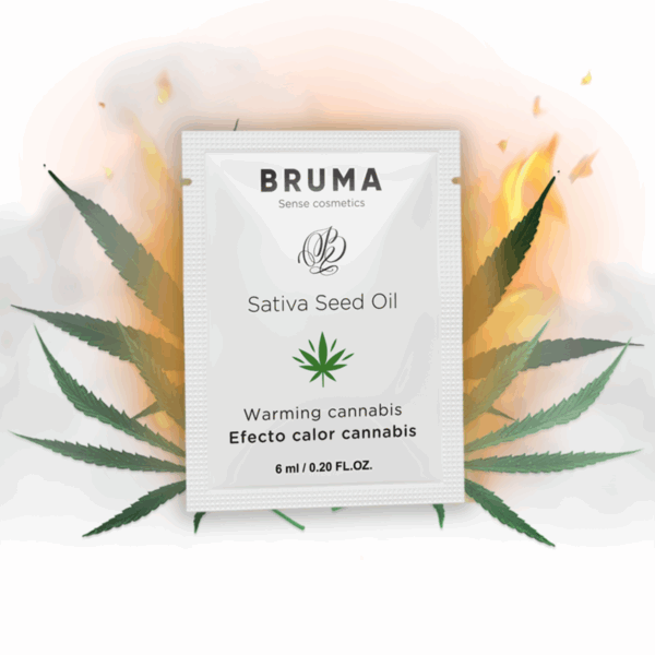 BRUMA - HUILE DE GRAINES DE SATIVA GEL GLISSANT RÉCHAUFFANT SAVEUR DE CANNABIS 6 ML