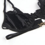 SUBBLIME - LOT 3 PIÈCES SOUTIEN-GORGE + STRING + JARRETIÈRE DENTELLE NOIR L/XL – Image 5