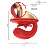 INTENSE - VIBRATEUR & STIMULATEUR MARIAH EN FORME DE U 10 VIBRATIONS ROUGE – Image 5