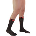 MACHO - CHAUSSETTES FINES TAILLE UNIQUE NOIR/ROUGE – Image 3