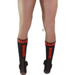 MACHO - CHAUSSETTES FINES TAILLE UNIQUE NOIR/ROUGE – Image 2