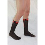 MACHO - CHAUSSETTES FINES TAILLE UNIQUE NOIR/ROUGE – Image 6