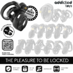 ADDICTED TOYS LOCKED - CAGE À PÉNIS À VERROUILLAGE ÉTERNEL 9 CM – Image 7