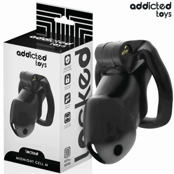 ADDICTED TOYS LOCKED - CAGE À PÉNIS MINDNIGHT CELL 4.2 CM TAILLE M