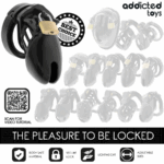 ADDICTED TOYS LOCKED - CAGE À PÉNIS OBSIDIAN HOLD TAILLE S – Image 7