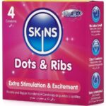 SKINS - PACK DE 4 PRÉSERVATIFS PREMIUM DOTS & RIBS – Image 2