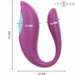 INTENSE - ANNIE VIBRATEUR ET STIMULATEUR EN U VIOLET TÉLÉCOMMANDE – Image 4