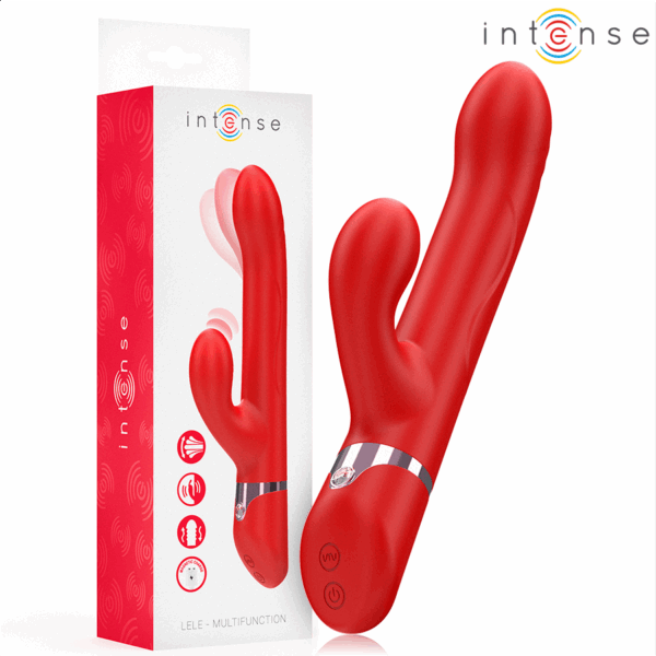 INTENSE - LELE VIBRATEUR MULTIFONCTION ROTATIF & OSCILLANT & STIMULANT ROUGE