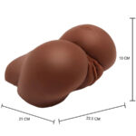 ACT - MASTURBATEUR RÉALISTE BIG ASS AVEC VIBRATEUR MARRON – Image 6