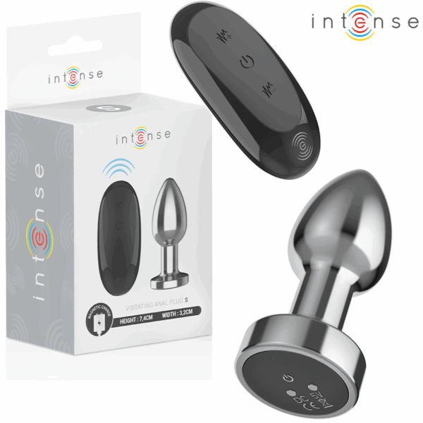 INTENSE - PLUG ANAL 10 VIBRATIONS MÉTAL AVEC TÉLÉCOMMANDE S