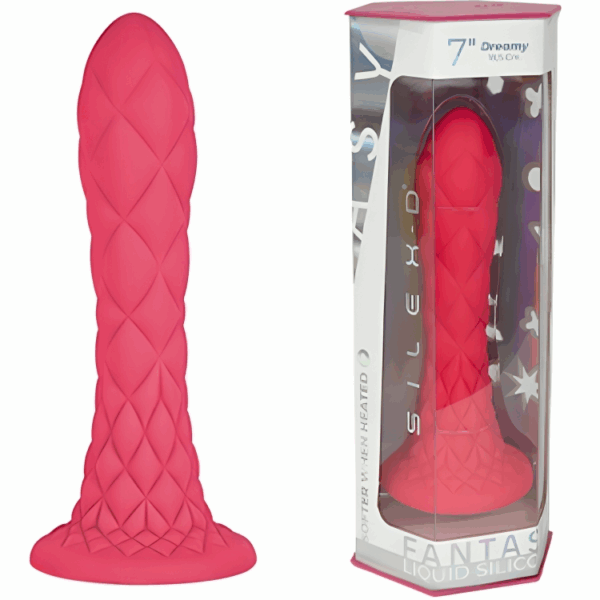 SILEXD - DREAMY DILDO FANTASY SILICONE LIQUIDE THERMOREACTIF FUCHSIA 18,5 CM