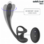 ADDICTED TOYS - PLUG ANAL AVEC VIBRATION, ONDULATION À 360° ET STIMULATEUR DE TESTICULES – Image 2
