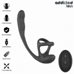 ADDICTED TOYS - PLUG ANAL AVEC VIBRATION, ONDULATION À 360° ET STIMULATEUR DE TESTICULES – Image 9